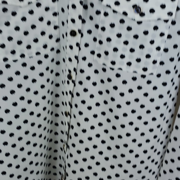 Jones New York XS Button Down White Black - Picture 11 of 13